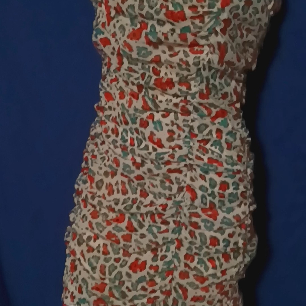 Stylish Multicolor Ruched Women's Dress